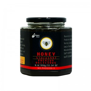 PHOG950-3 glass bottle honey OEM bottle honey sider honey